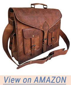 KPL 18 Inch Rustic Vintage Leather Messenger Bag