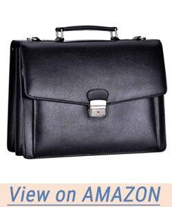 Mens Classic Leather Briefcase Messenger Bags