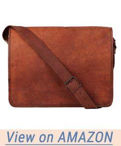 Rustic Town 15 inch Vintage Crossbody Genuine Leather Laptop Messenger Bag