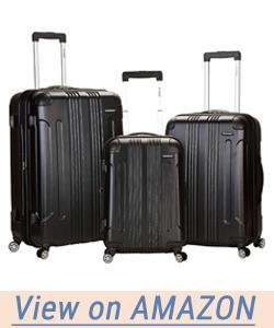 Rockland Luggage 3 Piece Abs Upright Luggage Set
