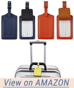 Travelambo Leather Luggage Bag Tags