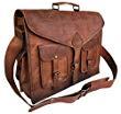 Komal's Passion Leather 18 Inch Rustic Vintage Leather Messenger Bag
