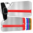 Two Privacy Luggage Tags Stainless Steel Metal
